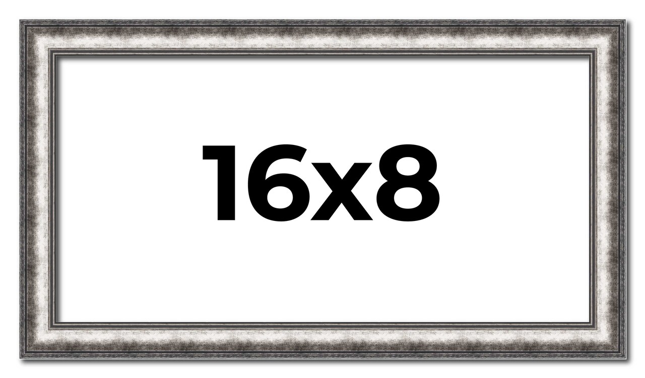 Panoramic Slim Profile Silver Frame - UV Acrylic, Foam Board Backing, Hanging Hardware